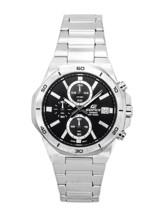 Edifice Classic Standard Chronograph Analog Black Dial Quartz EFV-640D-1A 100M Men's Watch