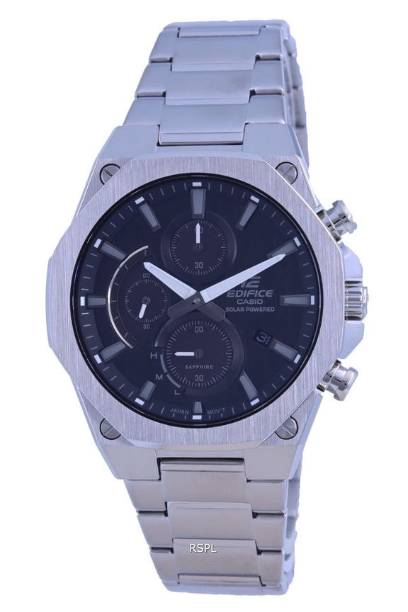 Edifice Slim Line Chronograph Analog Solar EFS-S570D-1A EFSS570D-1 100M Men's Watch