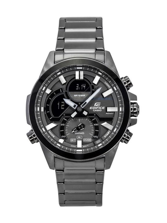 Edifice Smartphone Link Model Bluetooth Analog Digital Grey Dial Quartz ECB-30DC-1B 100M Men's Watch