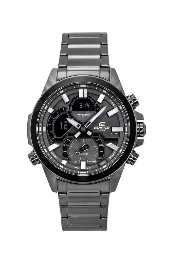 Edifice Smartphone Link Model Bluetooth Analog Digital Grey Dial Quartz ECB-30DC-1B 100M Men's Watch