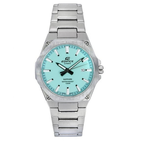 Casio Edifice Stainless Steel 21mm Analog Quartz Men's Wristwatch, Blue