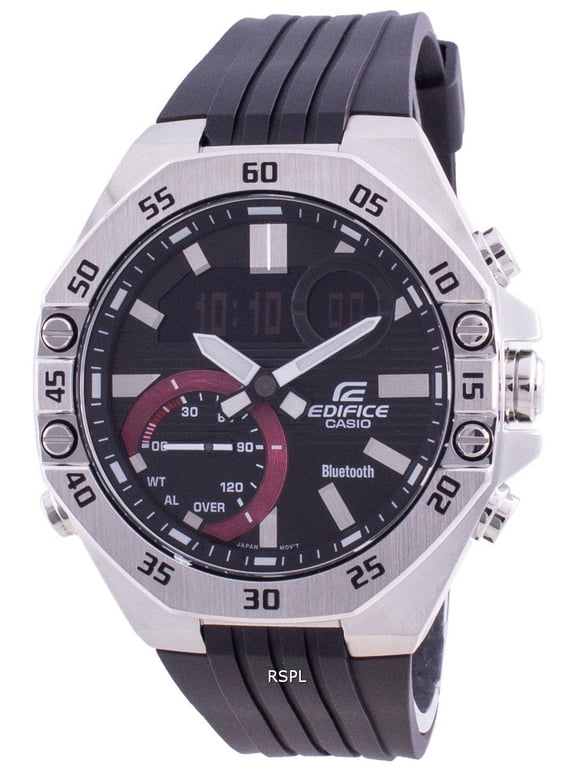 Edifice 5.1 cm Men's Stainless Steel Sport Wristwatch, Black, ECB-10P-1A