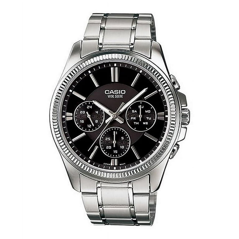 [カシオ]BASIC ANALOGUE MENS カシオ ベーシック アナログ メンズ MTP-1375D-1A Casio Enticer Analog Stainless Steel Black Dial Quartz MTP-1375D