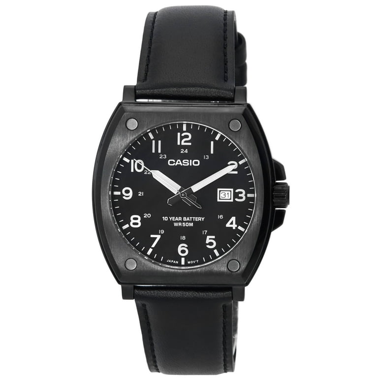 Casio Enticer Stainless Steel Case, Black Dial Quartz Men's Watch