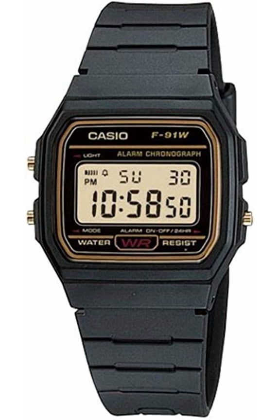 F-91WG-9 Men's Digital Dial Black Strap Chronograph Watch