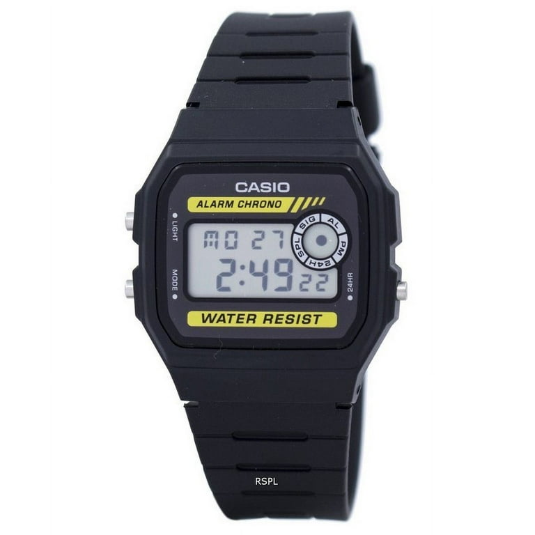 Men's Casio Classic Black Tone Case Digital Chronograph Watch