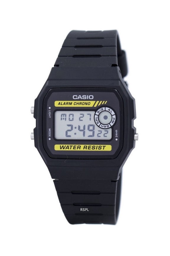 Men's Casio Classic Black Tone Case Digital Chronograph Watch F94WA-9