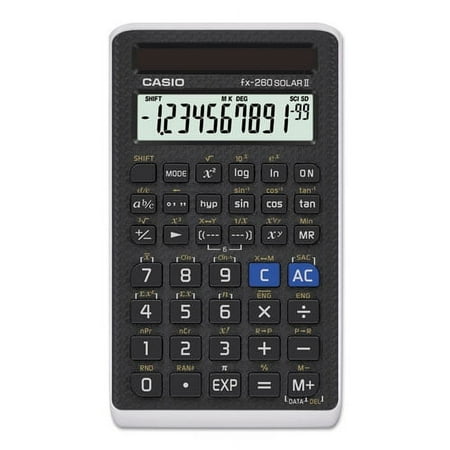 Casio FX-260 Solar II Scientific Calculator, 10-Digit LCD, Black, 2 Count, Bundle of 2 Pack