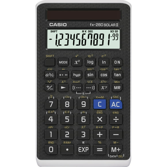 Casio FX- 260 Solar II Scientific Calculator for Elementary to High School, Black