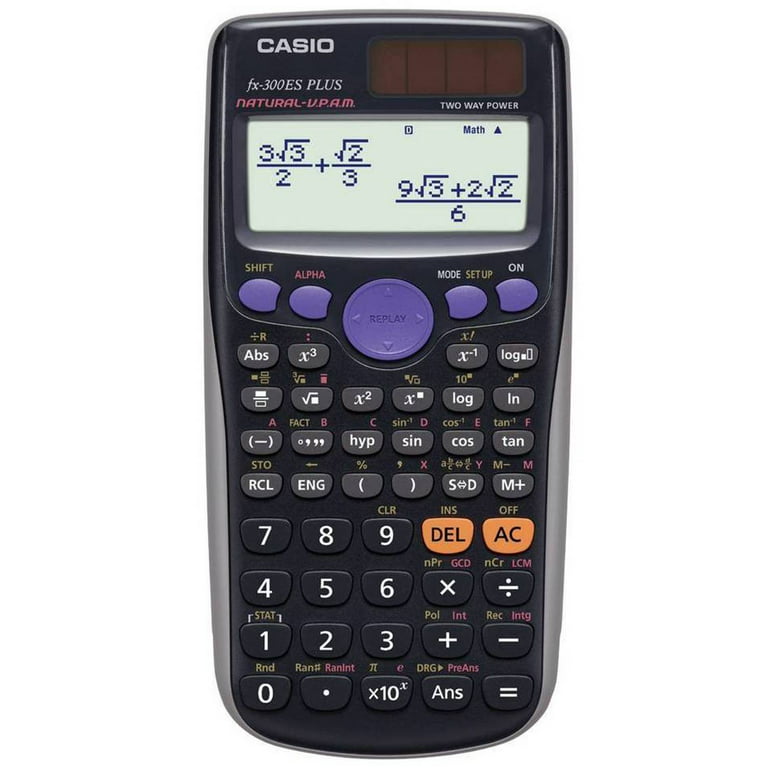 have pinion skranke Casio FX-300ES Plus Scientific Calculator Natural Textbook Display, Black -  Walmart.com