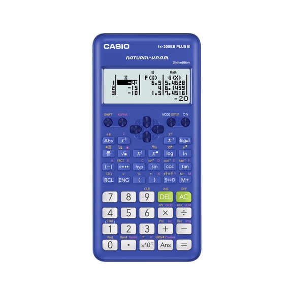 Casio FX-300ES Plus B 2nd Edition Scientific Calculator, for Middle School Through College Level Classes, Blue