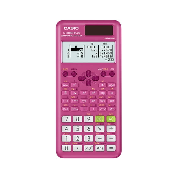 Casio FX-300ESPLUS2-PK Scientific Calculator, Natural Textbook Display, Pink