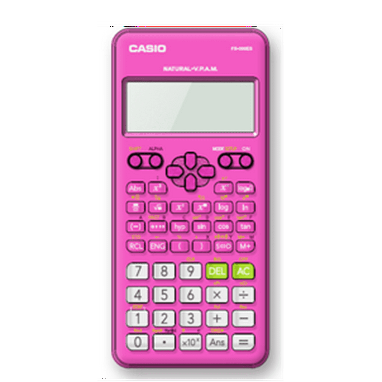 Casio Calculator Natural Textbook Display, Pink - Walmart.com