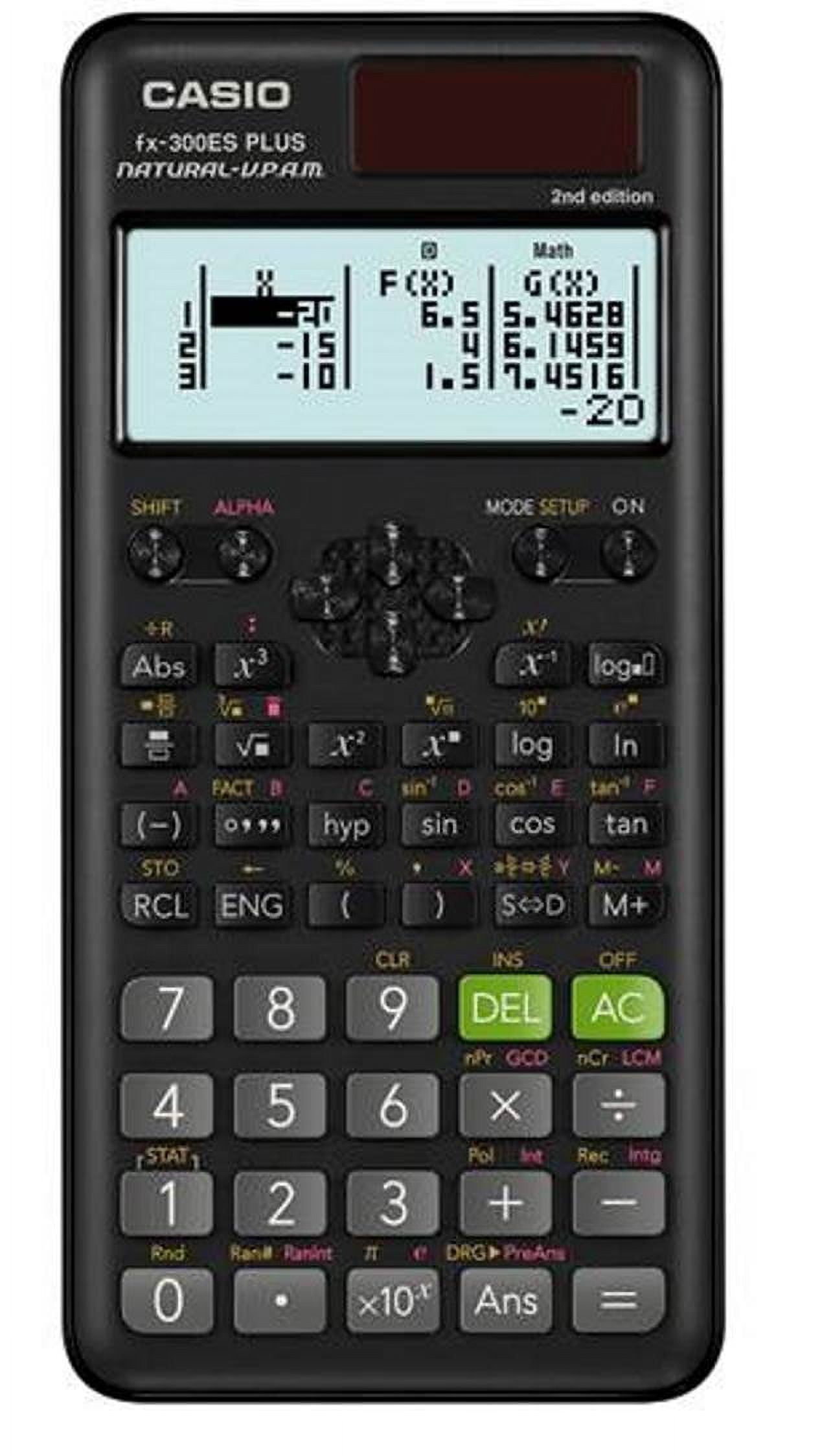 Casio FX 300ESPLUS2 Scientific Calculator Natural Textbook Display Black Walmart