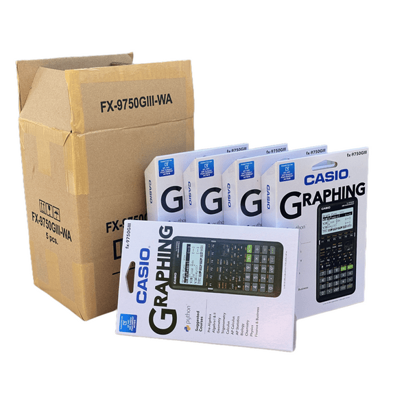 Casio FX-9750GIII Black Graphing Calculator 5 Pack