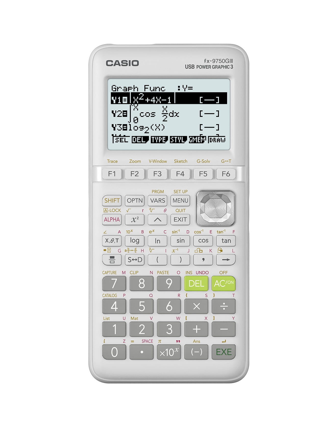 Casio FX9750GIIIWE White Graphing Calculator 5 Pack