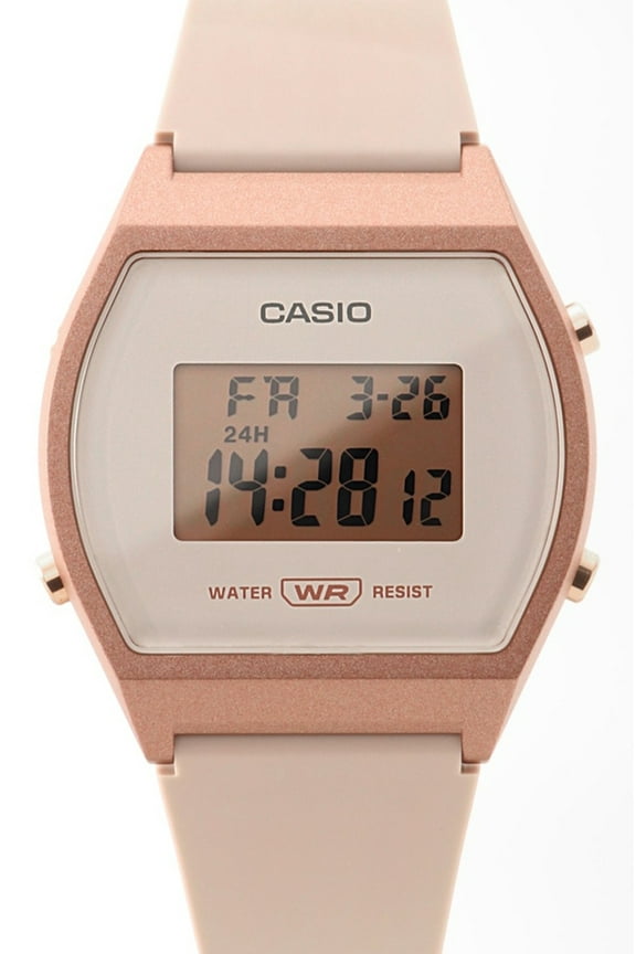 Female Adult's Sports Digital Rose Gold Tone/Pink Resin Watch LW204-4A