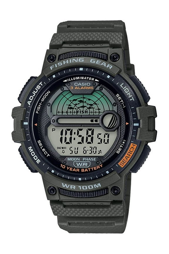 Fishing Timer and Moon Graph Watch, Green