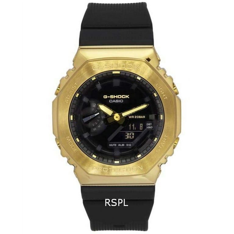 G-Shock 2100 Series Watch Gold Case Black Dial, 49mm