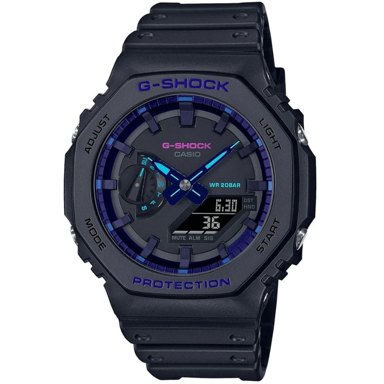 Casio G-Shock Analog Digital Watch, Black Dial, Resin Case, World