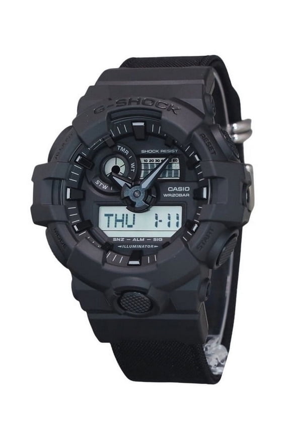 G-Shock Analog Digital Eco Cloth Strap Black Dial Quartz GA-700BCE-1A 200M Men's Watch