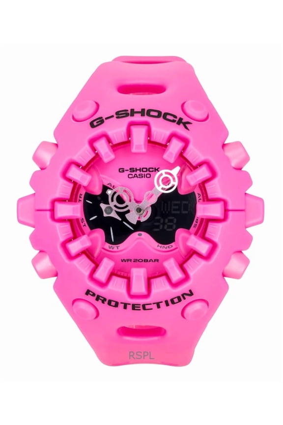 G-Shock Analog Digital Pink Resin Strap Pink Dial Quartz GA-V01-4A 200M Men's Watch