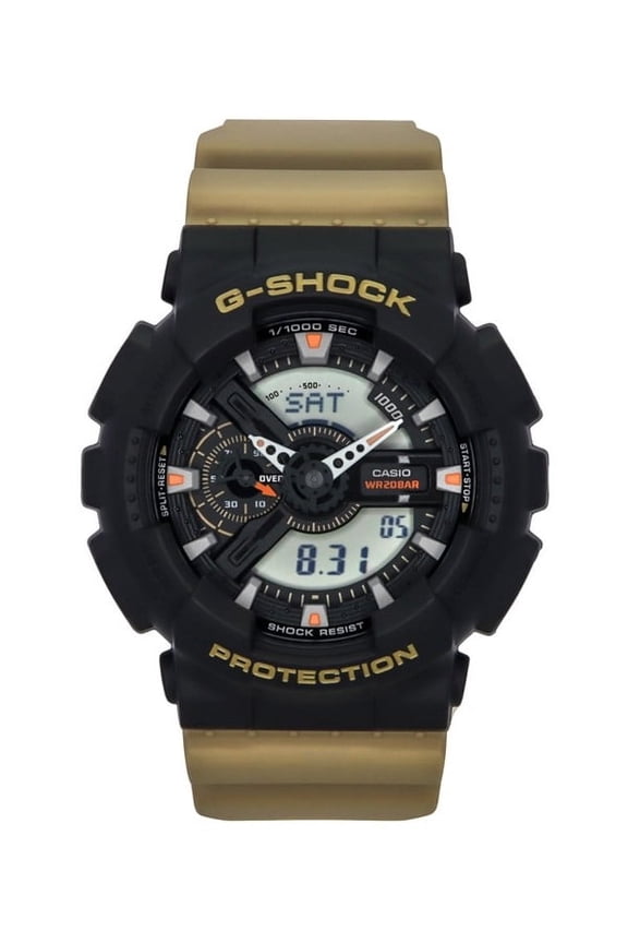 G-Shock GA-110TU-1A5 Mens Sport Watch Beige & Black Resin Digital Analog Wristwatch Watch
