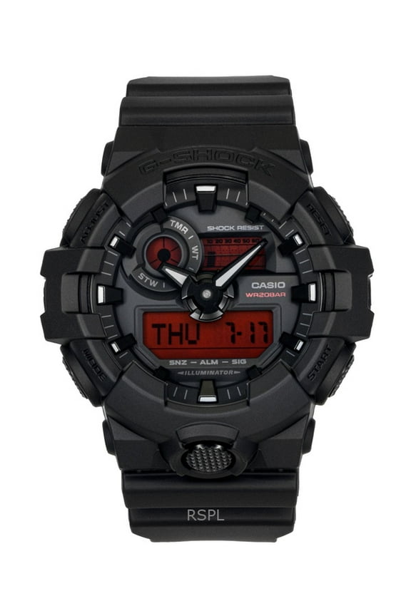 G-Shock Analog Digital Resin Strap Black Dial Quartz GA-700BBR-1A 200M Men's Watch