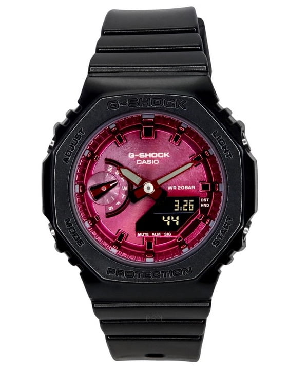 Casio G-Shock Analog Digital Resin Strap Burgundy Dial Quartz GMA