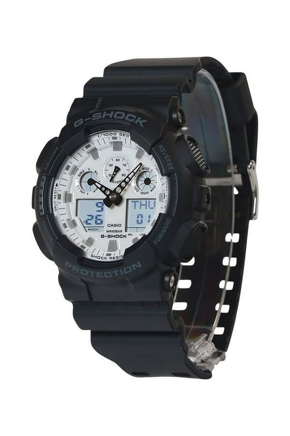 G-Shock Analog Digital Resin Strap White Dial Quartz GA-100WD-1A 200M Men's Watch