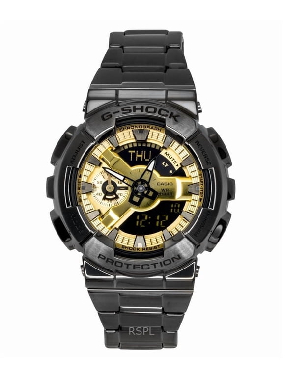 G-Shock Analog Digital Stainless Steel Gold Dial Quartz GM-110BD-1A9 200M Men's Watch