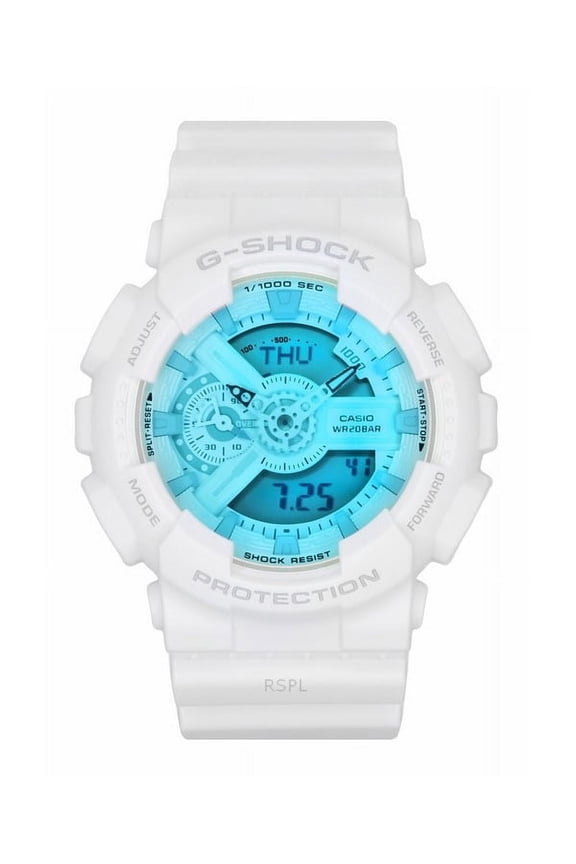 G-Shock Analog Digital White Resin Strap Multicolor Dial Quartz GA-110TL-7A 200M Men's Watch