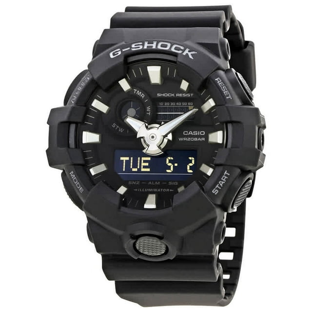 Casio G-Shock Black Resin Men's Watch GA-700-1BCR - Walmart.com