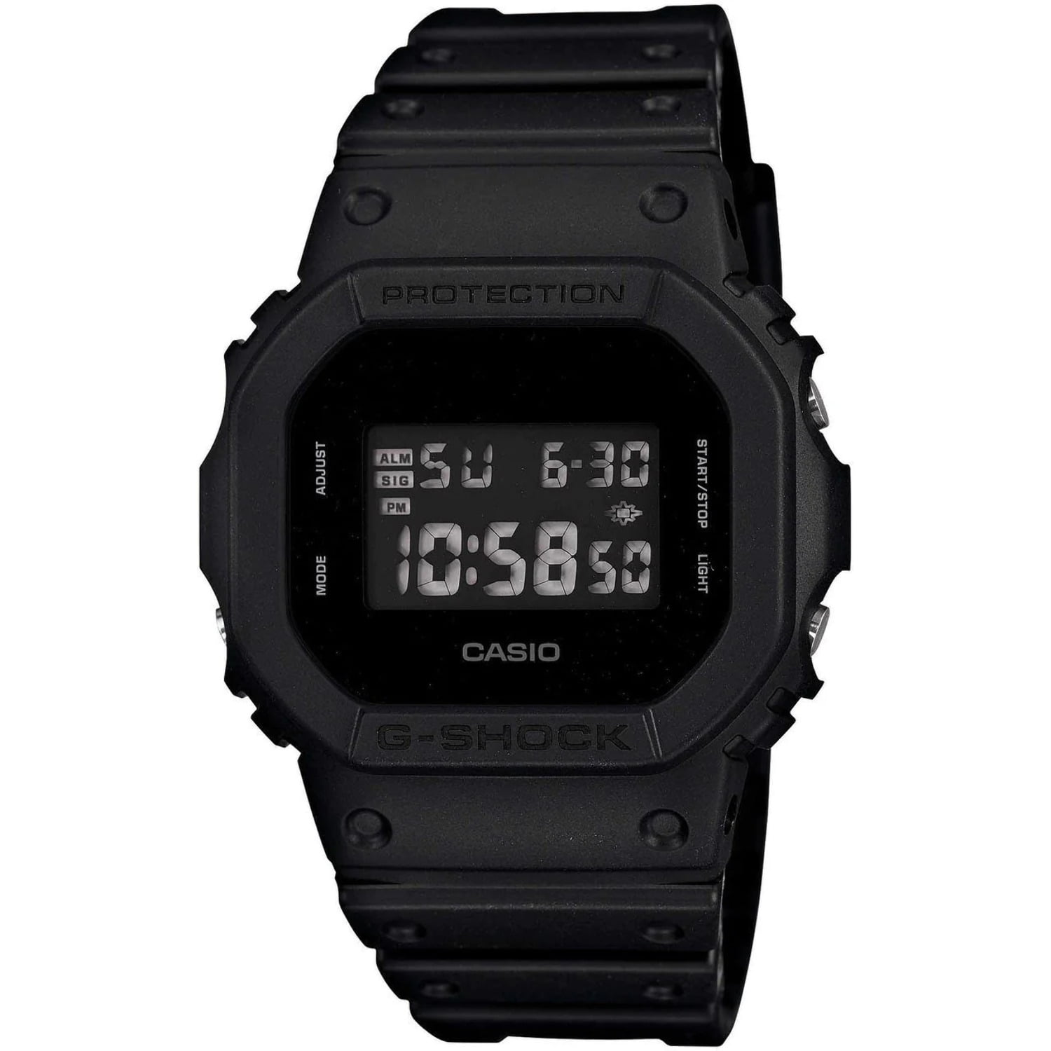 G-Shock Black Water Resistant Digital Men's Outdoor Watch - DW5600BB-1