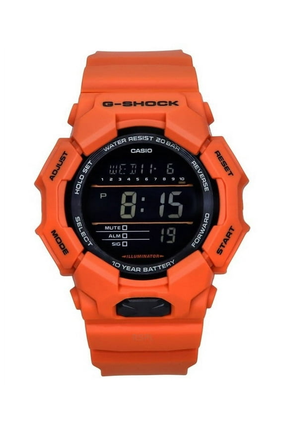 G-Shock Digital Bio-Based Orange Resin Strap Black Dial Quartz GD-010-4 200M Men's Watch