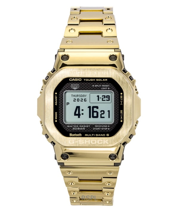 Casio G-Shock Digital Gold Tone Full Metal Smartphone Link Solar