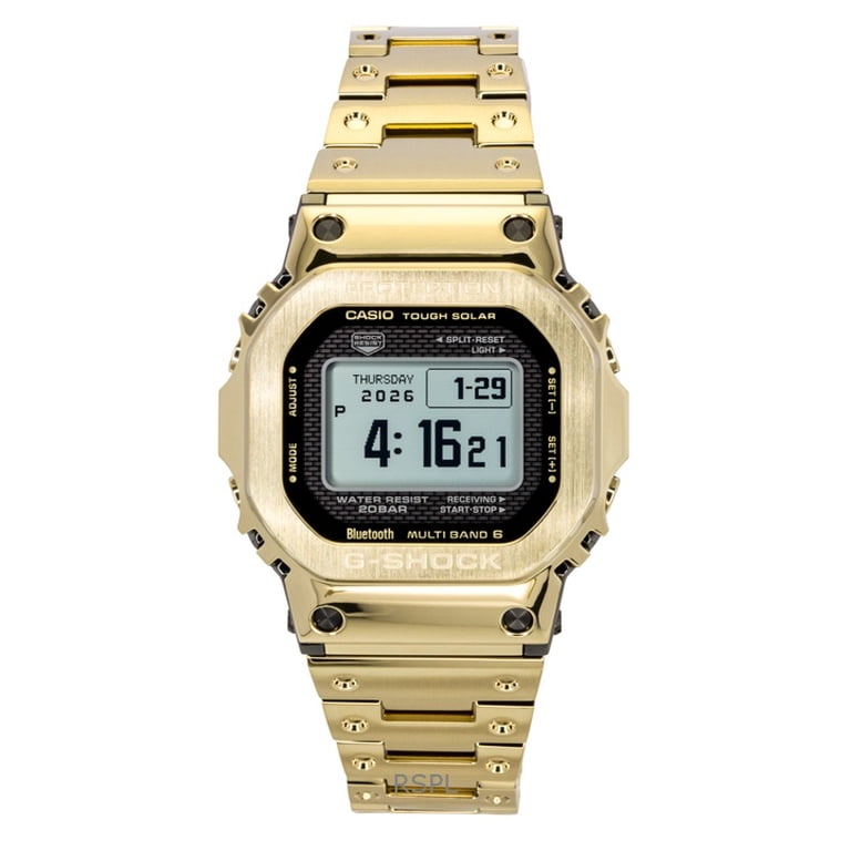 Casio G-Shock Digital Gold Tone Full Metal Smartphone Link Solar
