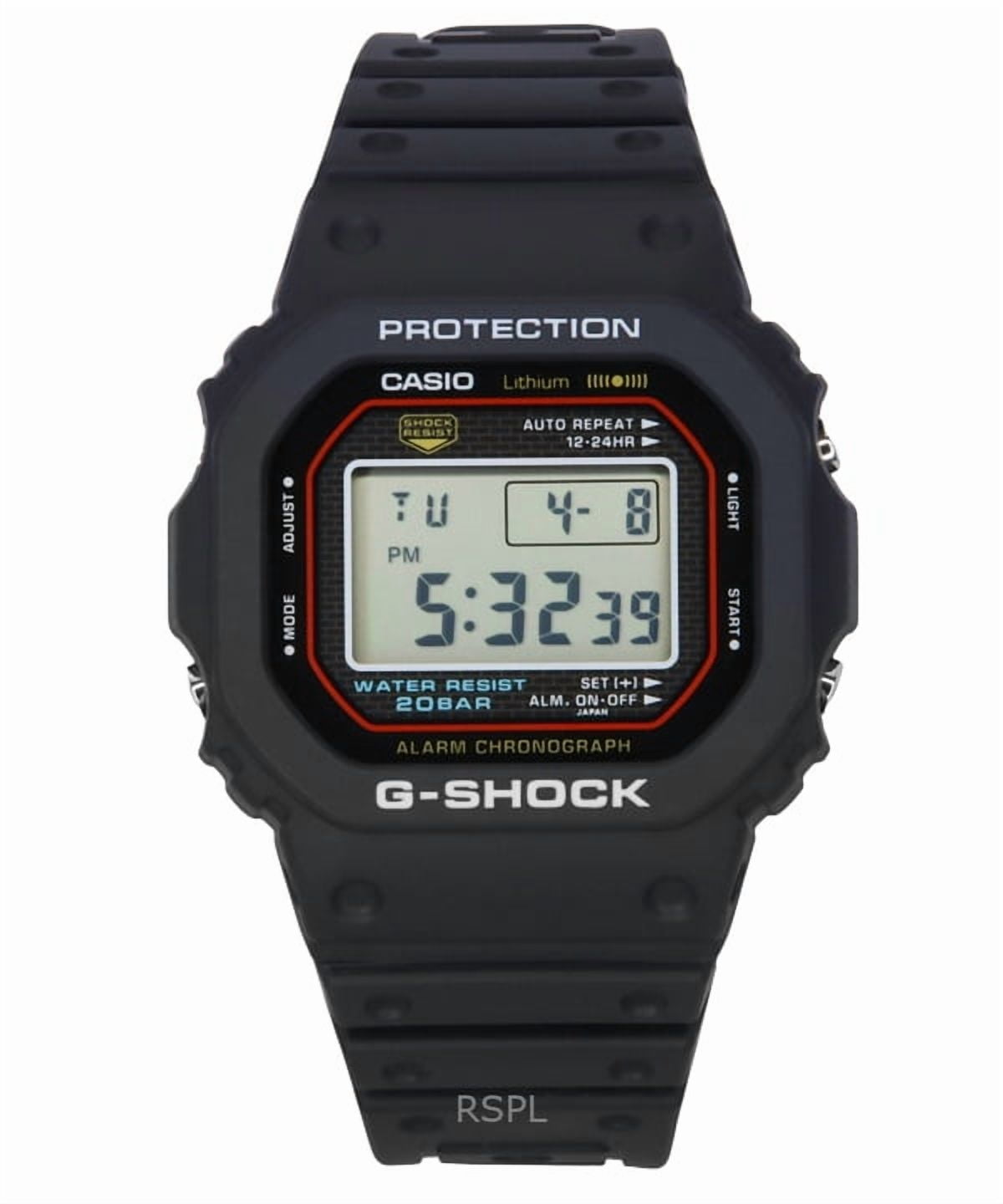 CASIO G-Shock Digital Re-Creating The Original Design Of The First G-Shock Quartz DW-5000R-1A 200M Men's Watch