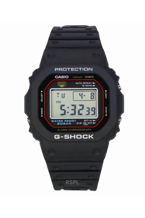 G-Shock Digital Re-Creating The Original Design Of The First G-Shock Quartz DW-5000R-1A 200M Men's Watch
