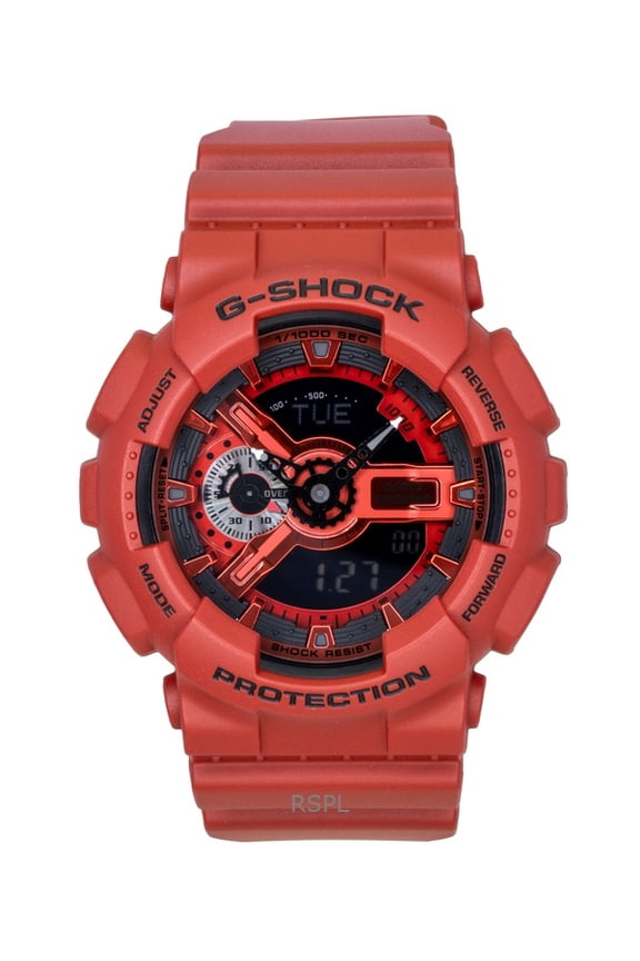 G-Shock Digital Red Bio-Based Resin Strap Quartz GA-110RRB-4A 200M Men's Watch