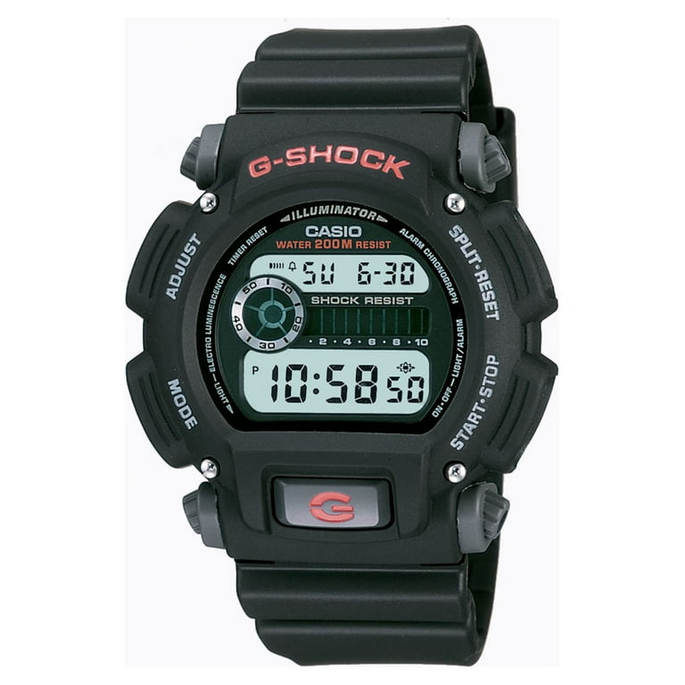 Casio G-Shock Digital Resin, Plastic Black Wristwatch