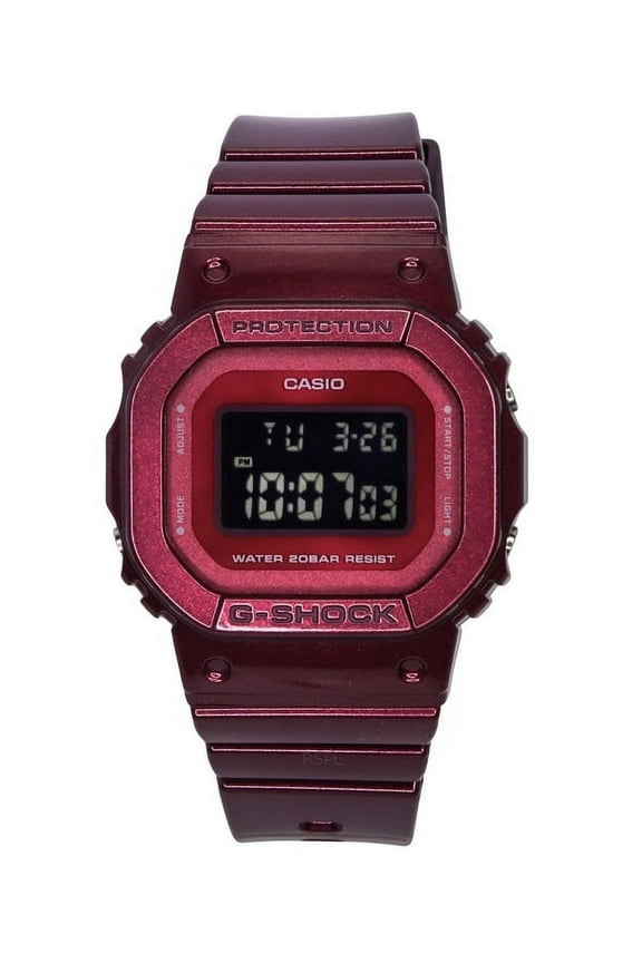 G-Shock Digital Resin Strap Quartz Women's Wristwatch, Burgundy, GMD-S5600RB-4