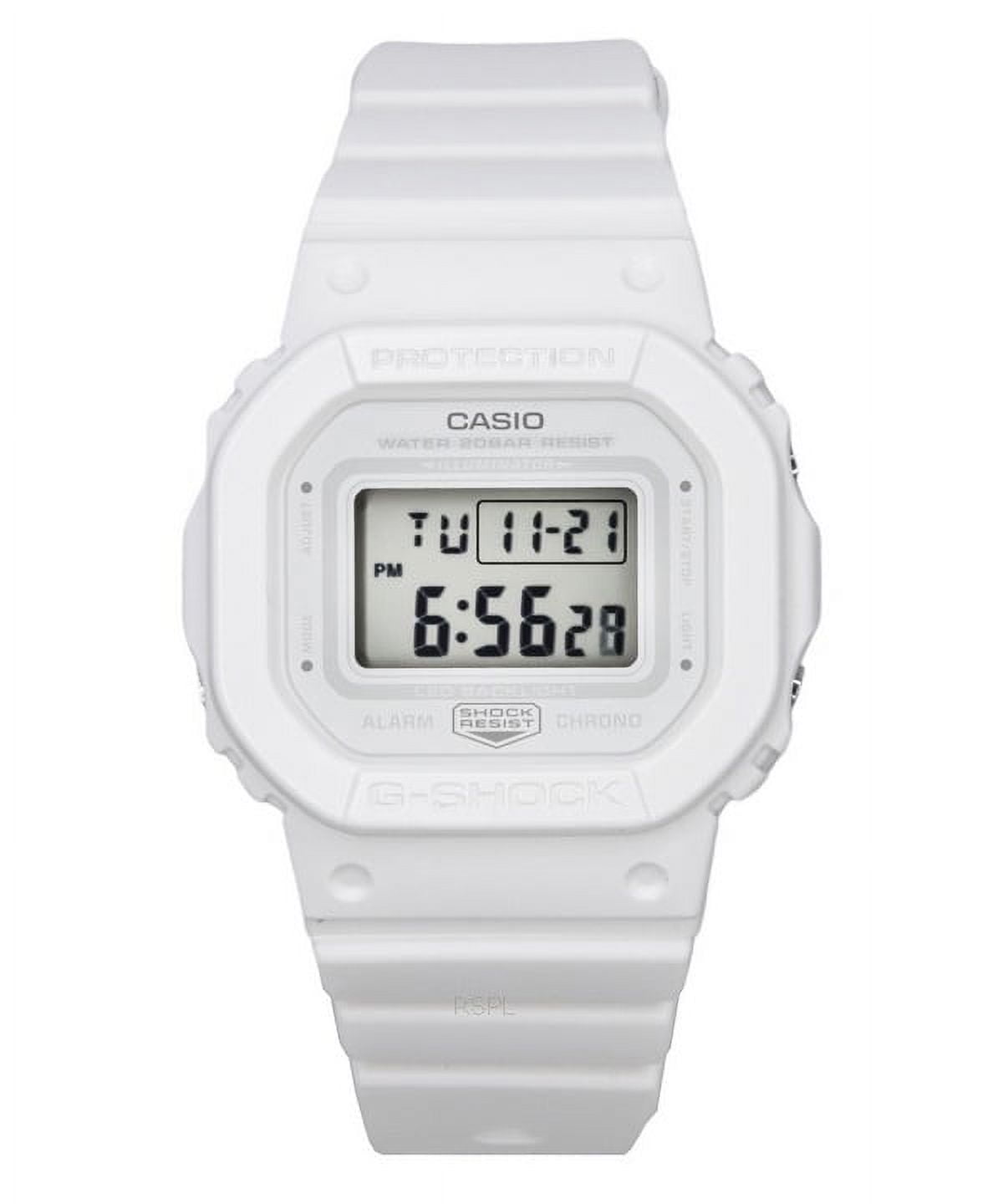 Casio G-Shock Digital White Resin Strap White Dial Quartz GMD-S5600BA-7  200M Women's Watch