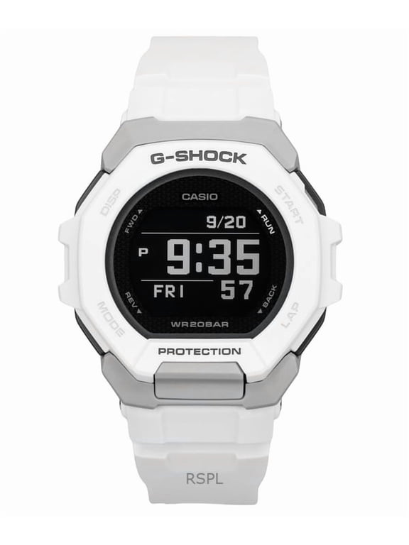 G-Shock G-Squad Digital Smartphone Link White Bio-Based Resin Quartz GBD-300-7 200M Men's Watch