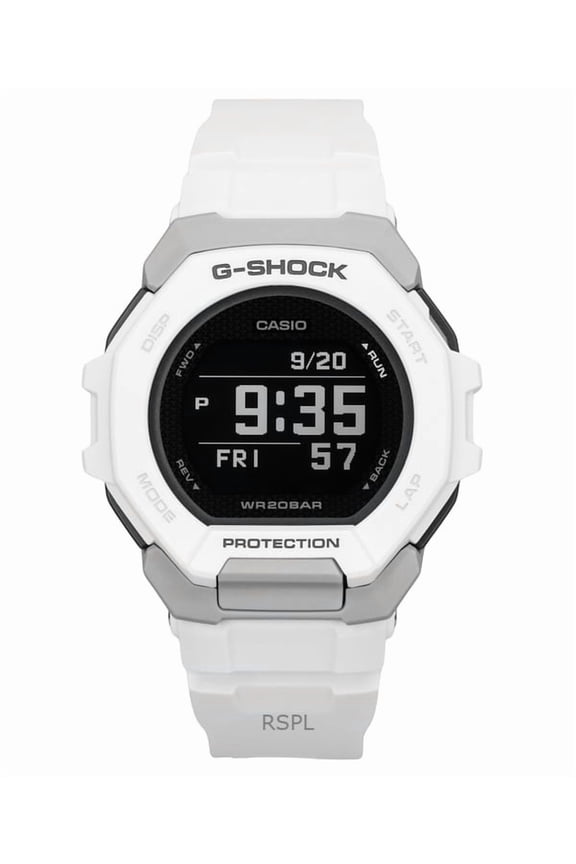 G-Shock G-Squad Digital Smartphone Link White Bio-Based Resin Quartz GBD-300-7 200M Men's Watch