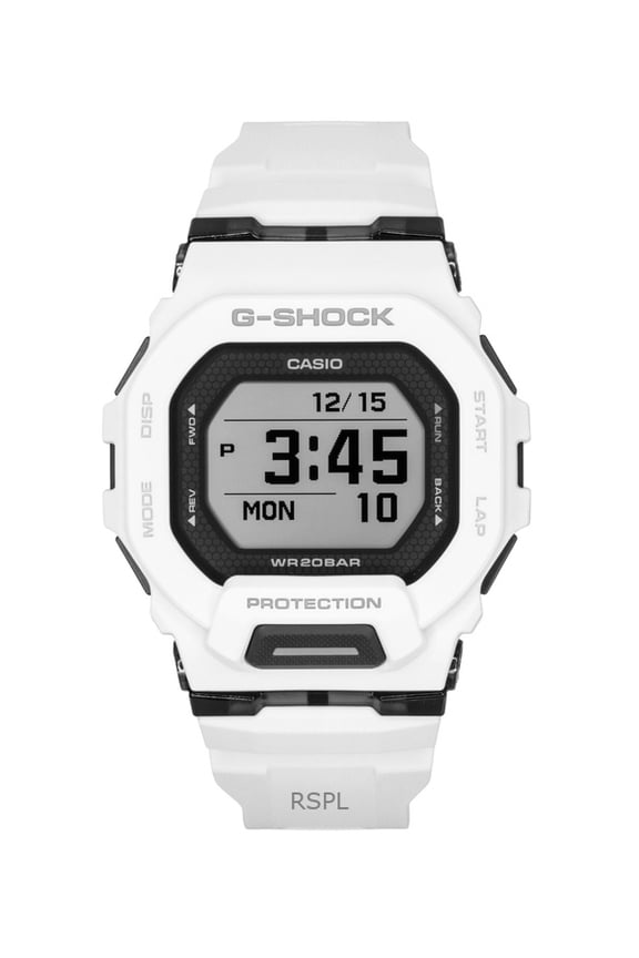 G-Shock G-Squad Digital Smartphone Link White Resin Strap Quartz GBD-200-7 200M Men's Watch