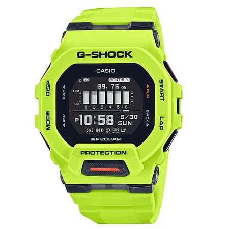 Casio G-Shock G-Squad Digital Smartphone Link Yellow Resin Strap Quartz GBD-200-9 200M Men's Watch