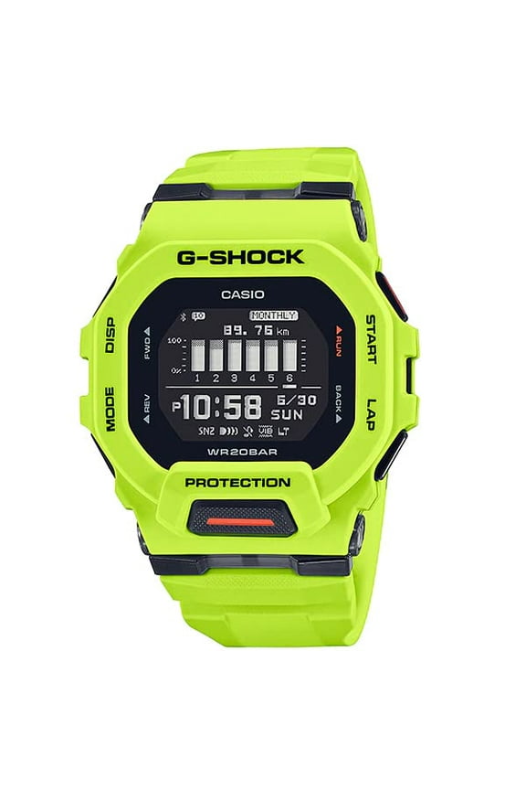 G-Shock G-Squad Digital Smartphone Link Yellow Resin Strap Quartz GBD-200-9 200M Men's Watch
