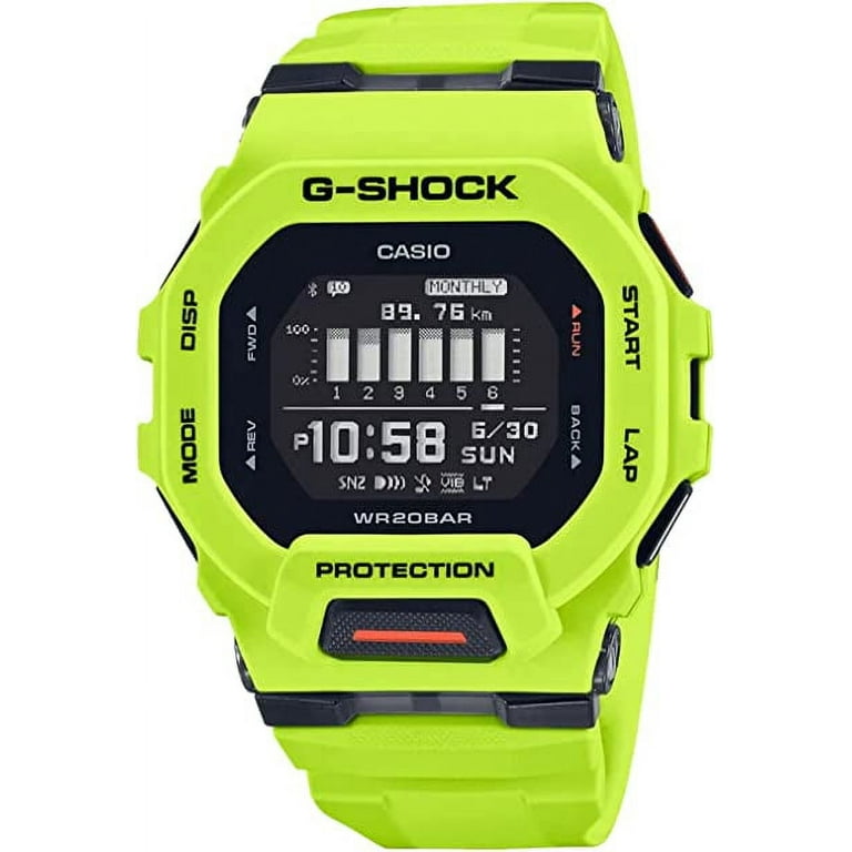 Casio G Shock G Squad Move Digital Connected Lime Green Resin