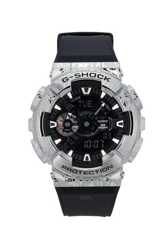 G-Shock G-Steel Analog Digital Grunge Camouflage Resin Strap Black Dial Quartz GM-110GC-1A 200M Men's Watch